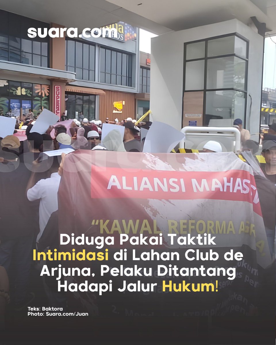 suaradotcom's tweet photo. Zaman sekarang masih main teror premanisme buat rebutan lahan? Hadapi di pengadilan kalau memang punya nyali dan dasar hukum yang sah.
Baca selengkapnya: https://t.co/MQRN5I7JVc
#clubdearjuna #intimidasi #preman #sengketalahan BM https://t.co/yul64yoCrI