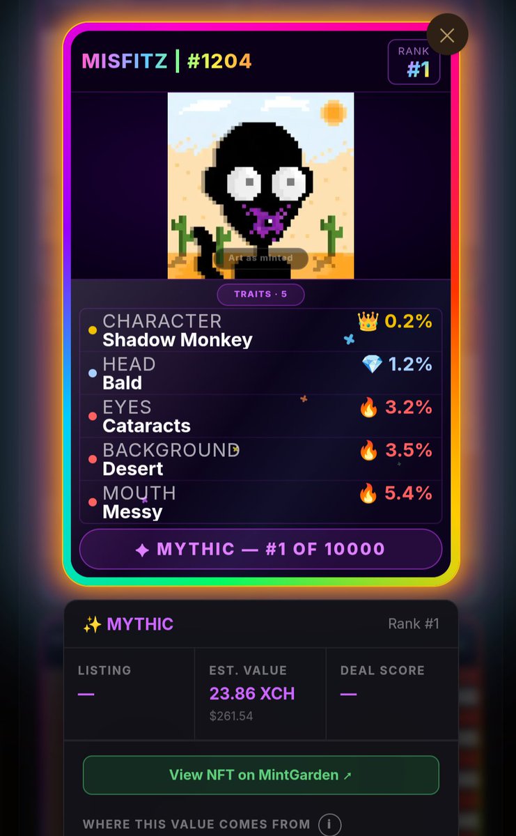 ChiaMisFitz's tweet photo. Got a big bag of #Misfitz? Want to see how rare your Misfitz are and get a valuation for their value?
Or maybe you want to put some up for sale or shop for certain traits?
Head over to https://t.co/sIovQA2wyG! ๐ฅ https://t.co/RKWAr8U6yt