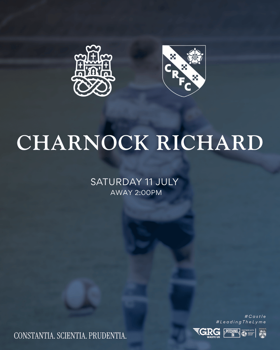 NewcastleTownFC's tweet photo. 𝗞𝗢 𝗨𝗣𝗗𝗔𝗧𝗘! 📢

Saturday's away game against @CharnockFC has been brought forward an hour

🕑2:00PM KO

🔵⚪️🏰

#Castle #LeadingTheLyme #TheCastle #Preseason https://t.co/omDphd2bYK