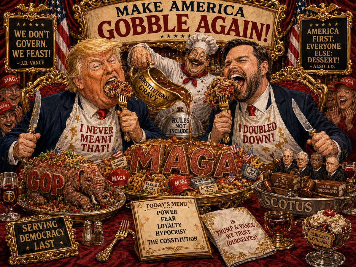 Normsmusic's tweet photo. They really are eating the dogs and cats—metaphorically cannibalizing their own party. https://t.co/aheX1rALg5