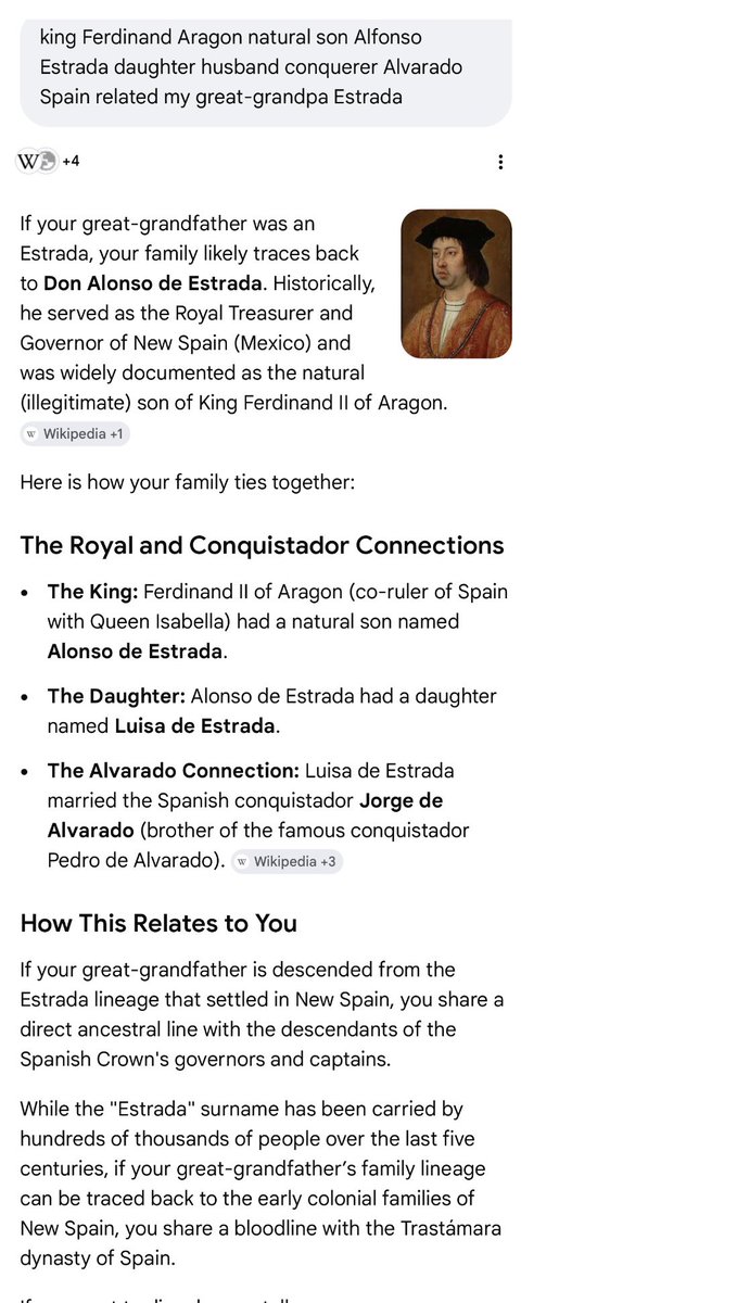 Rosadevoy1's tweet photo. @RoyalFamily https://t.co/8oJjKt9EGh KingFerdinandAragon son AlfonsoEstrada cousin mygreatgrandpa Estrada related Conquerer Alvarado Mydaughter dad is my Exhusband dad DavidDevoyMackinnon direct descendants uncle KingScotland Kenneth MacAlpin 34th greatgrandfather #KingCharlesIII myfamilytree https://t.co/cBglvTsDIa
