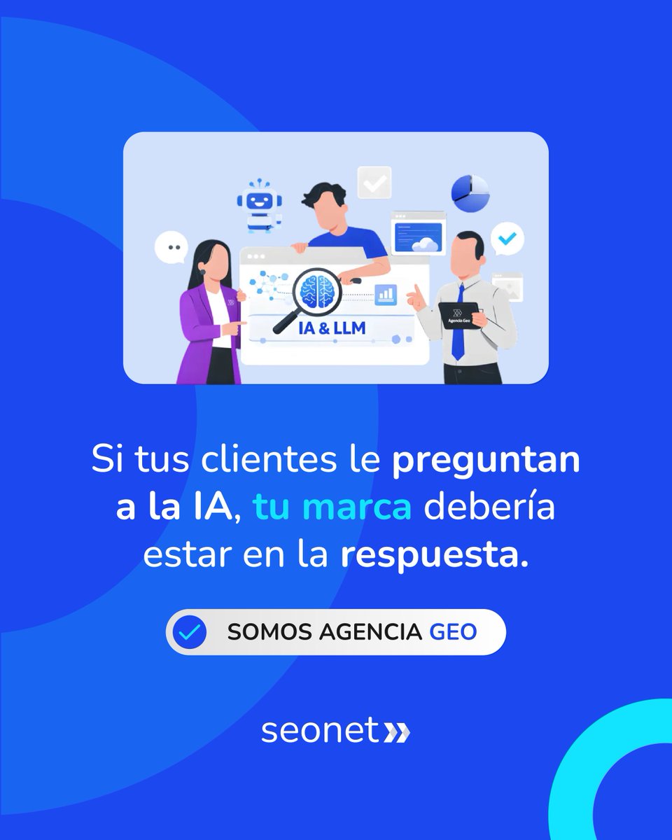 seonetdigital's tweet photo. Millones de personas ya usan herramientas de #IA para descubrir marcas y tomar decisiones.

Con #GEO ayudamos a tu empresa a aumentar su #Visibilidad y generar más #Oportunidades.

Más #Presencia
Más #Relevancia
Más #Crecimiento https://t.co/E6sCaA6yBm