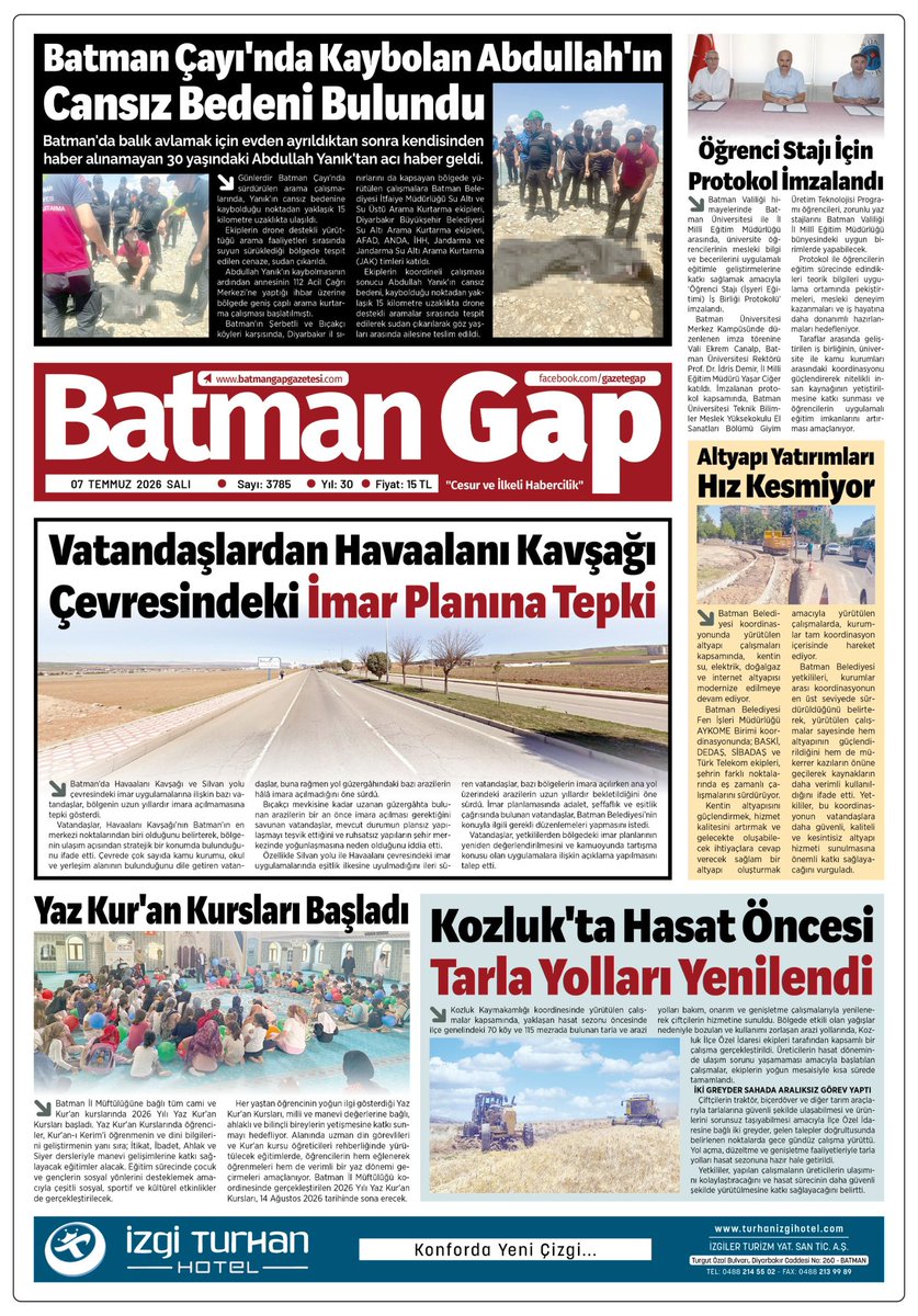 mansurobut's tweet photo. 7 TEMMUZ 2026 SALI-BATMAN GÜNDEMİ 
DETAYLAR; https://t.co/OIQ6crcaiy https://t.co/ccq9P6TLAs