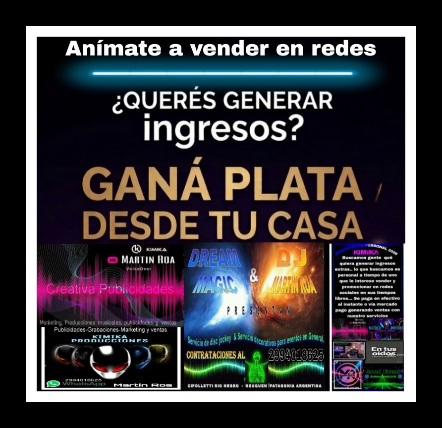 tincho_roa's tweet photo. Cada uno tendrá su trabajo pero cada mes q pasa cuesta llegar para algunos gastos... Nosotros t ofrecemos la posibilidad así como tenes tiempo para ver un poco de videos y reells en redes. Te  lo hagas para generar ingresos a tus bolsillos, sin inversión. Sin experiencia https://t.co/BYGNAPV1sG