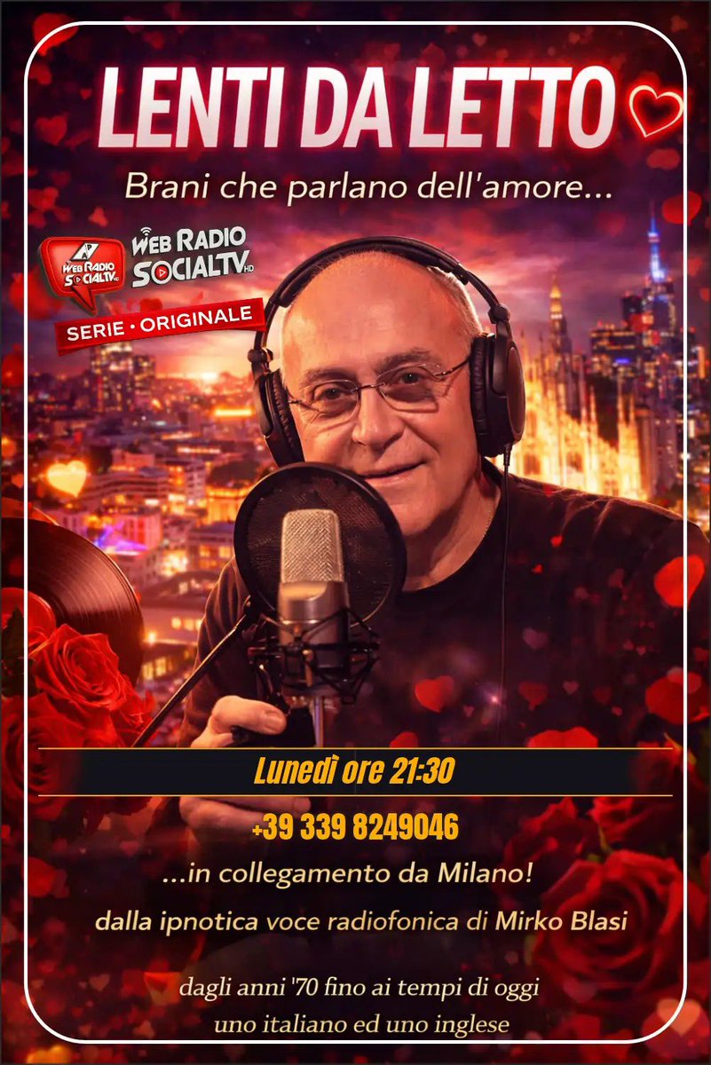 mirco105's tweet photo. Vi aspetto questa sera ,6 LUGLIO,
per la puntata 269 come ogni lunedì alle 21:30,LENTI DA LETTO,in diretta da MILANO. 
https://t.co/DgtlpRaagO
Anche questa sera vi parlerò di vacanze alle Canarie con @carlacolinet @kyma_canaries  :https://t.co/zekaLYPdEj. https://t.co/8wTsbTiwpr