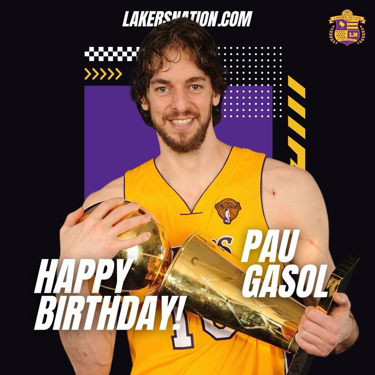 LakersNation's tweet photo. Join us in wishing the legendary @paugasol a happy birthday! https://t.co/ZtEFaISDNe