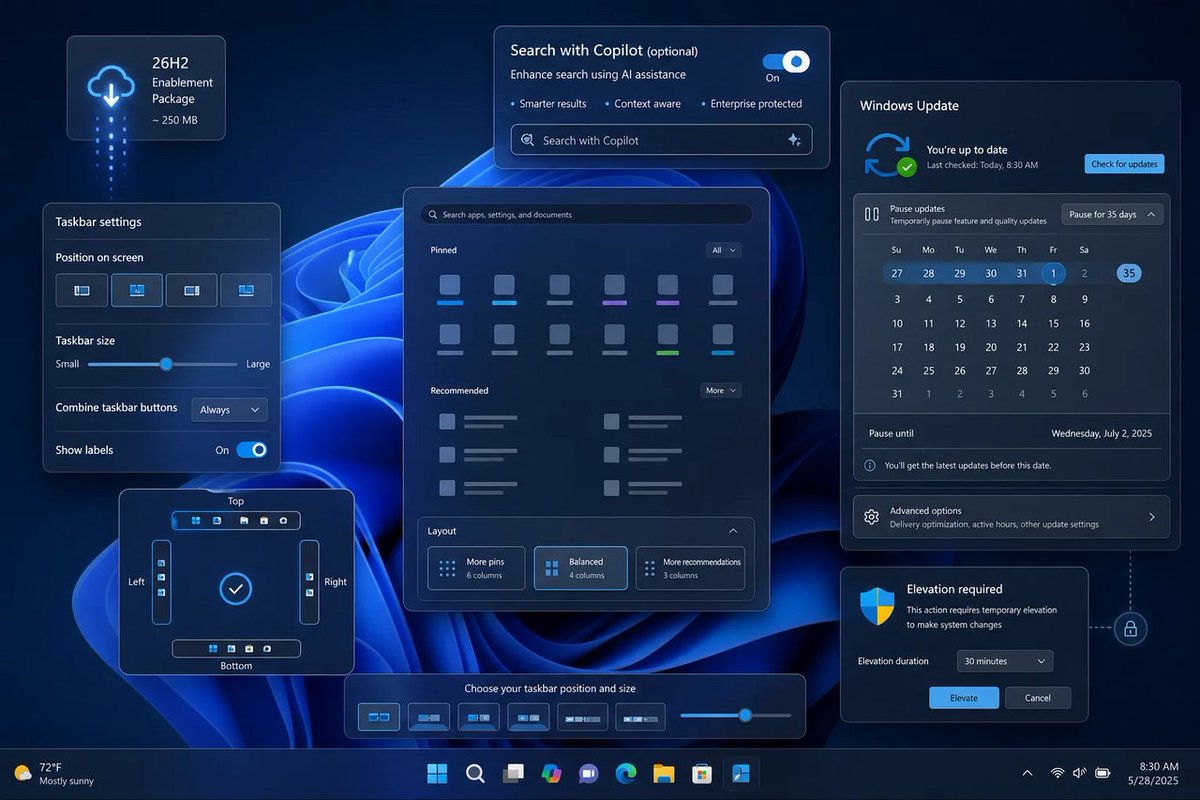 windowsforum's tweet photo. 🪟 “Small enablement update” for 26H2? Sure—Microsoft will keep the dramatic version number, just like your PC keeps getting “one more restart.” 2026: Windows as monthly installments.
https://t.co/UJVyPtgUla
#WindowsUpdate #Windows1126H2 #Windows11Servicing #CopilotInSearch https://t.co/hkfRSt8IrS