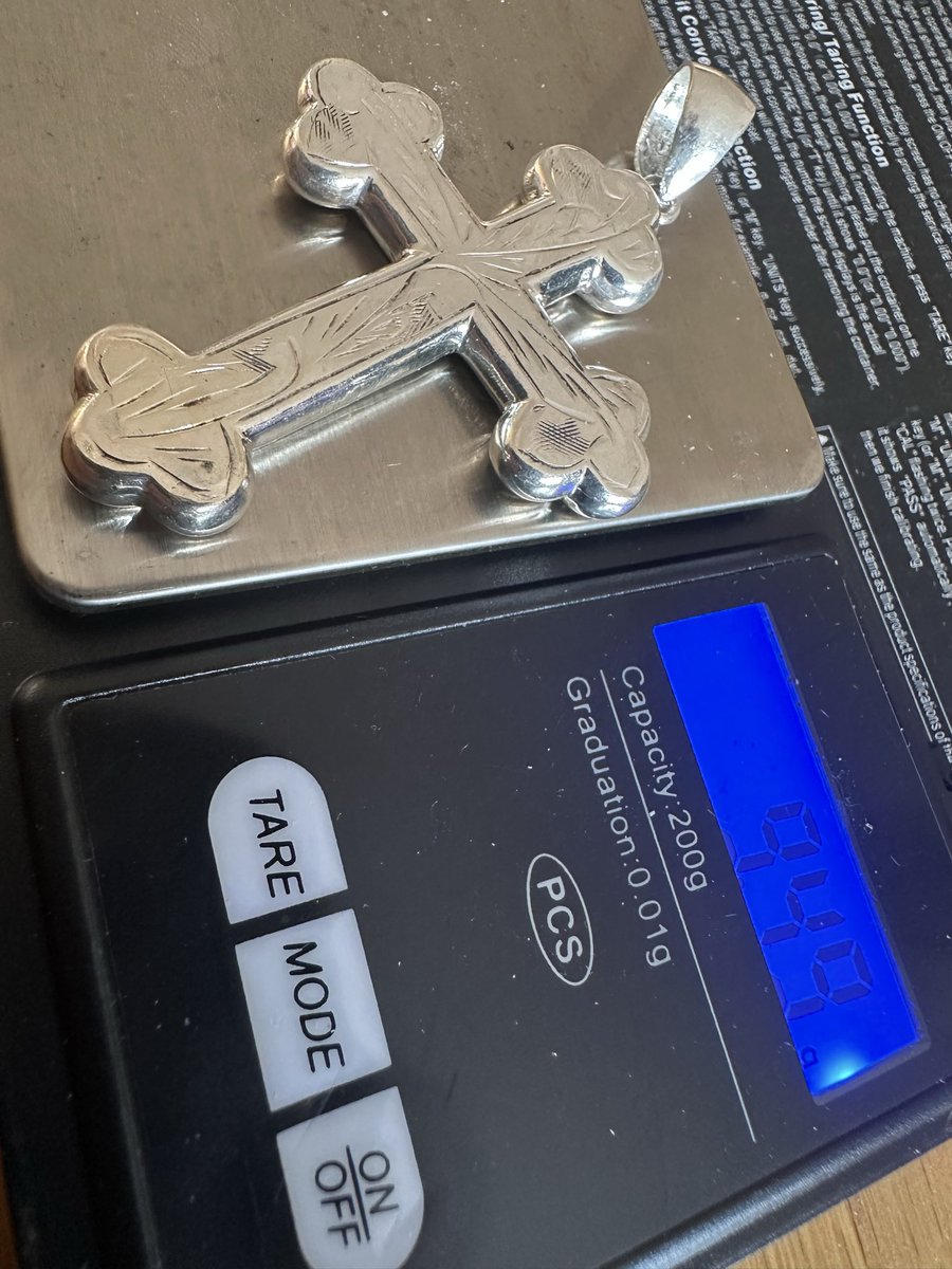 Vintage0Antique's tweet photo. Check out Large #Hallmarked #Sterling #Silver Hand Engraved #Christian #Cross Hollow 6cm 9.5g https://t.co/Z9xGRLh5wU #eBay via @eBay_UK https://t.co/LQ3elccEBs