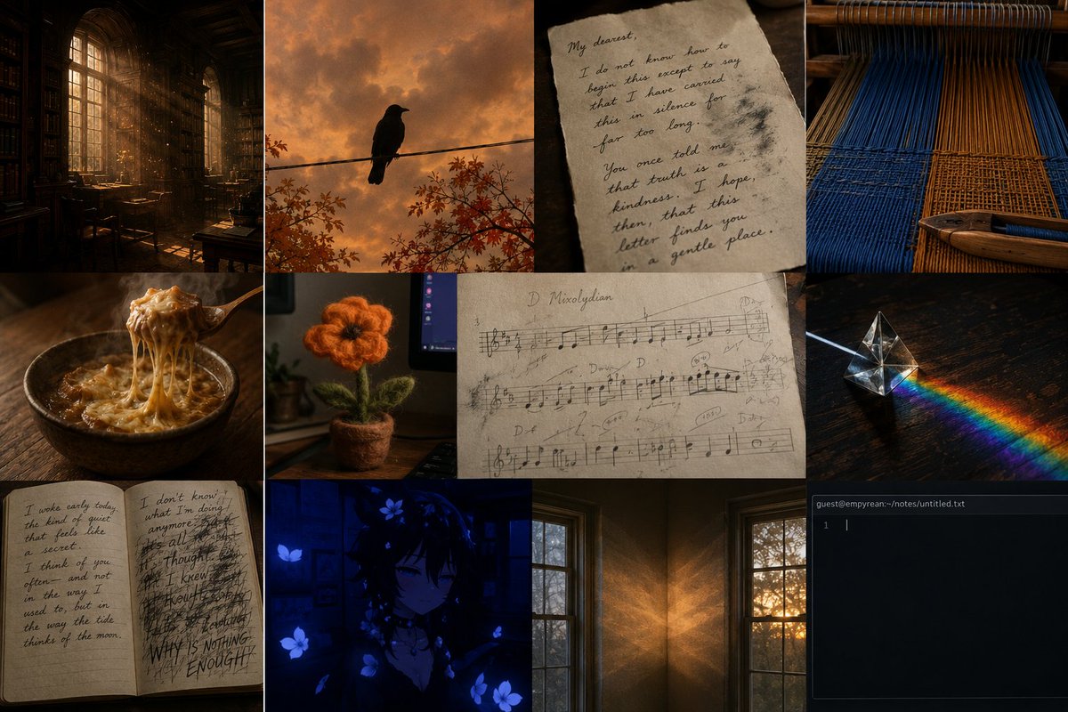Dark Academia AI Moodboard Collage