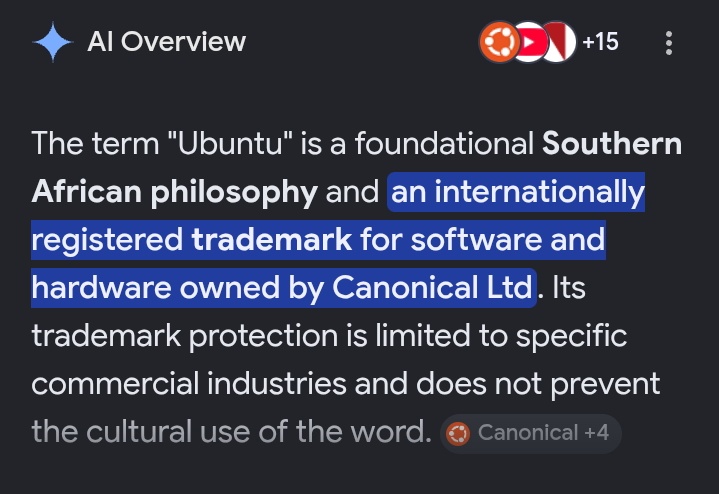 ThisIsTaboooo's tweet photo. South Africans are so weak that most South Africans don't even know or don't even care that a white company trademarketed
a South African word "Ubuntu". Many Africans care so little about themselves that white pple can literally steal words and put a law on it so u pay for it now https://t.co/McRz28SLGW