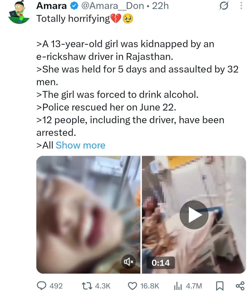 Obsidianyogi's tweet photo. So many low testosterone simps used a fake video for reach and spread false info.

Again, not even a single guy assaulting her is proven, couples regularly use these hotels for sex, but no proof of trafficking, no signs of injuries, she was in the same hotel. https://t.co/QuDOKDj7kN