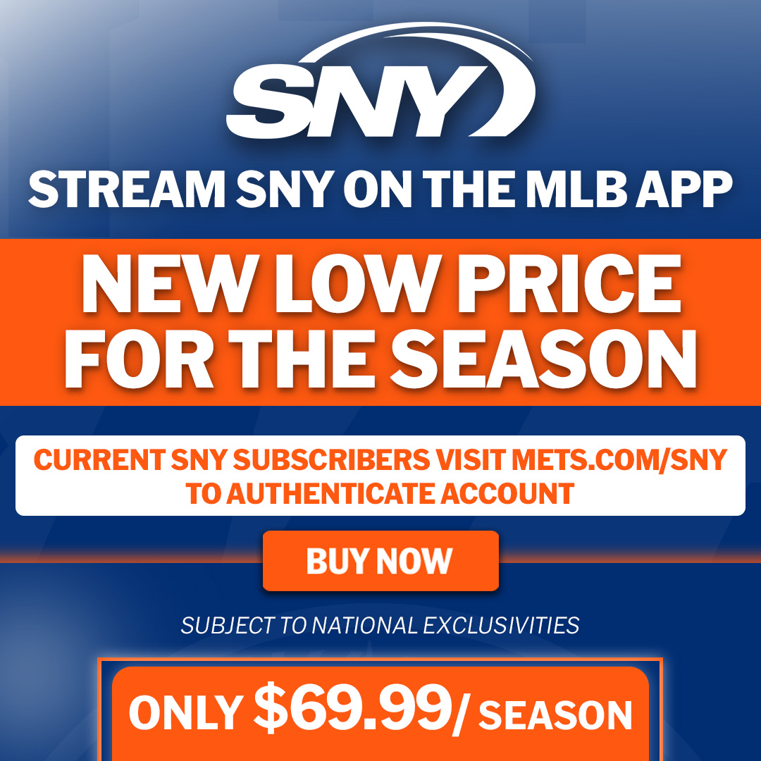 Mets's tweet photo. Stream SNY Mets games on the MLB App!

📺👉 https://t.co/xwt5NoJ6Xn https://t.co/ekHMkvyGUj