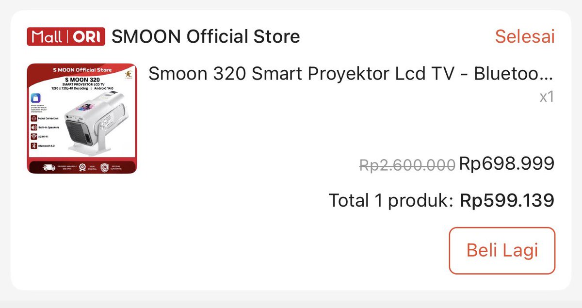 fmrhythme's tweet photo. WTS SMOON 320 Smart Proyektor

Harga : 400.000

beli awal di 600.000

cod cikarang bandung

bisa rekber

fungsi semua normal ngga ada minus sama sekali

dijual karena mau pindah kost

wts wtb wtt https://t.co/QltMTlNPIh