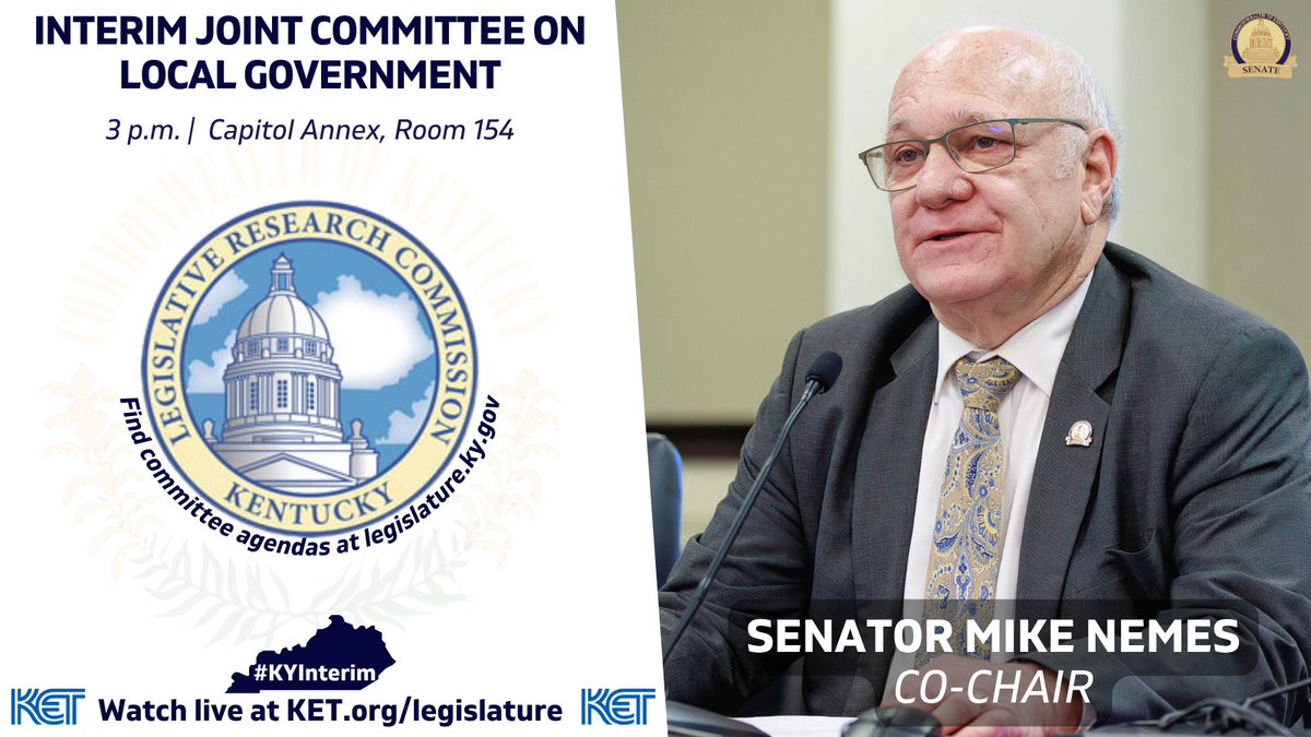 KYSenateGOP's tweet photo. @MikeNemes38 is back up with Local Government at 3!
#KYGA #KYInterim https://t.co/FdRHvJGcxD