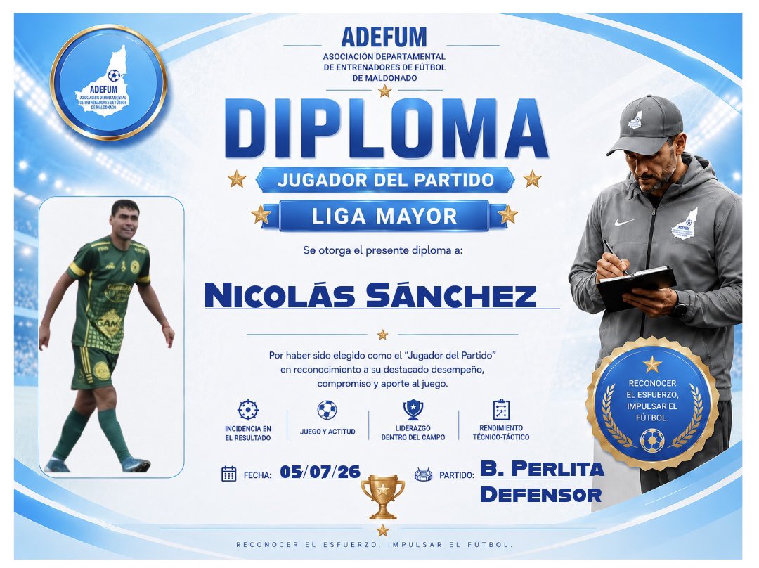 ADEFUM1's tweet photo. JUGADOR DEL PARTIDO https://t.co/4hoEu5g1in