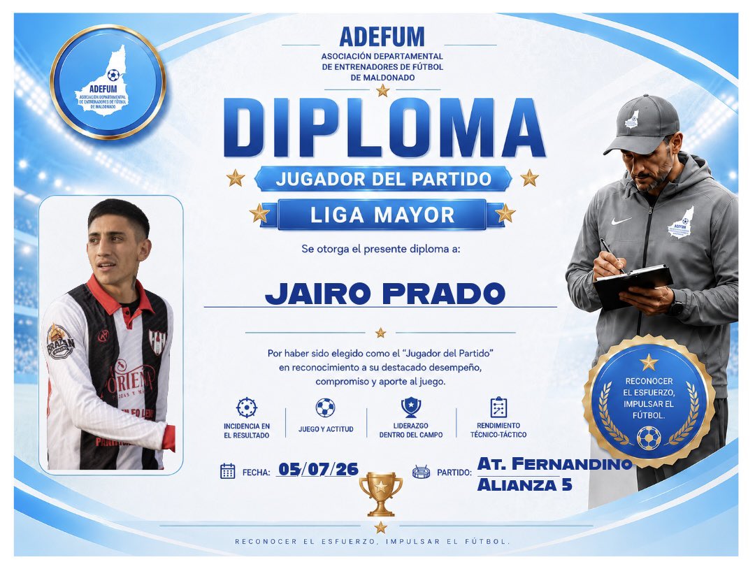 ADEFUM1's tweet photo. JUGADOR DEL PARTIDO https://t.co/apRRJB27sz