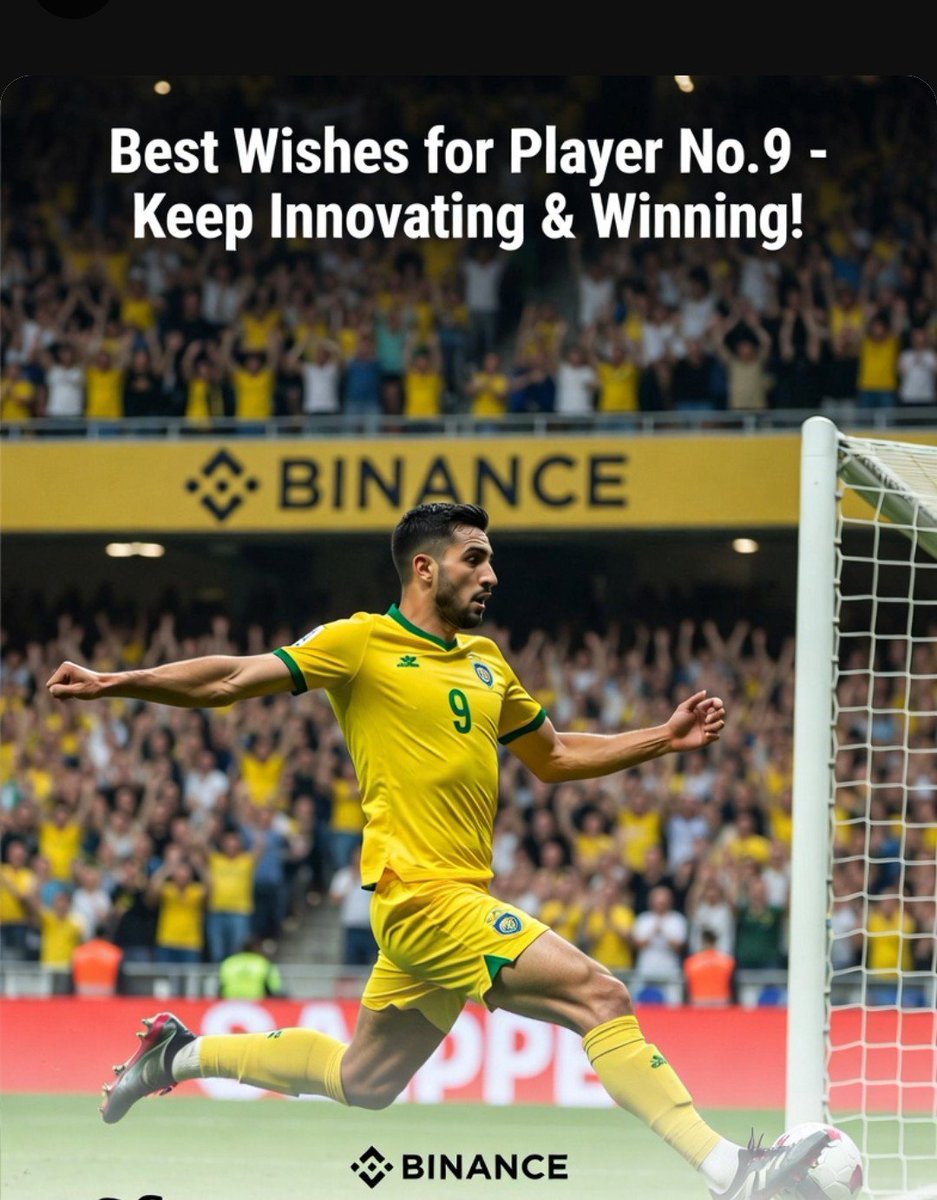 Rupaamoni's tweet photo. @binance "Best wishes for Player No. 9! Step onto the field with fearless vision and lead the next era of innovation. Binance's 9th year is going to be legendary – the community stands strong behind you!  #WhoIsNumber9 @binance

@Rohimaaktegp4l https://t.co/h6TDmBsG09