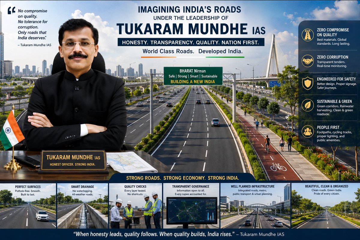 Shubh2708's tweet photo. Just imagine the Indian roads under @Tukaram_IndIAS  Sir governance, @Dev_Fadnavis Giev Him a year to control road construction and road safety department! And see the results road construction is the most currupt sector in India! 
@nitin_gadkari @abpmajhatv https://t.co/TBFH66uU8Q