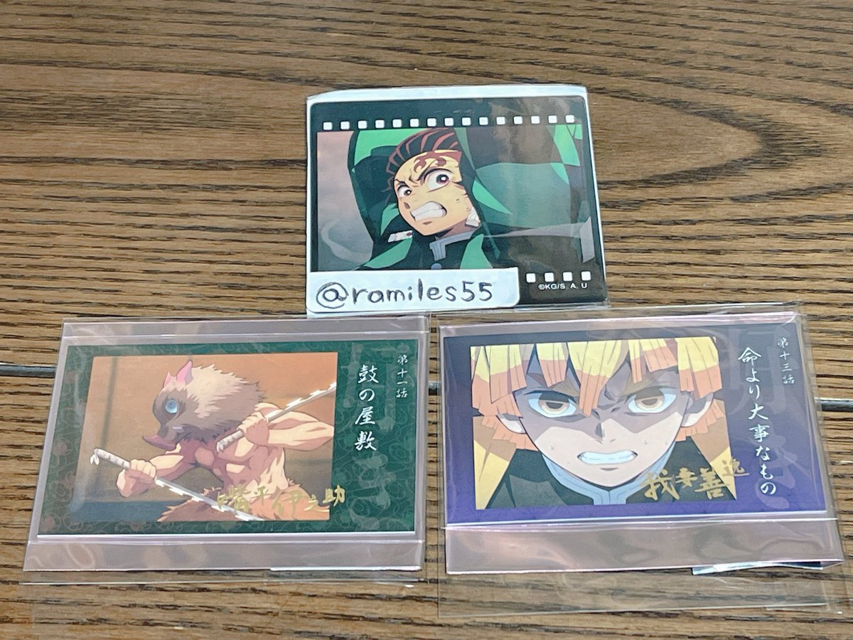 ramiles55's tweet photo. 【交換】 鬼滅の刃 立志編 第三期 好きランダムチェキ風ブロマイド

〖譲〗 … 善逸、伊之助

〖求〗 … 画像2 💕 炭治郎

郵送希望📮 
厳しいかと思いますが宜しくお願い致します。 https://t.co/By7wbZK0iN