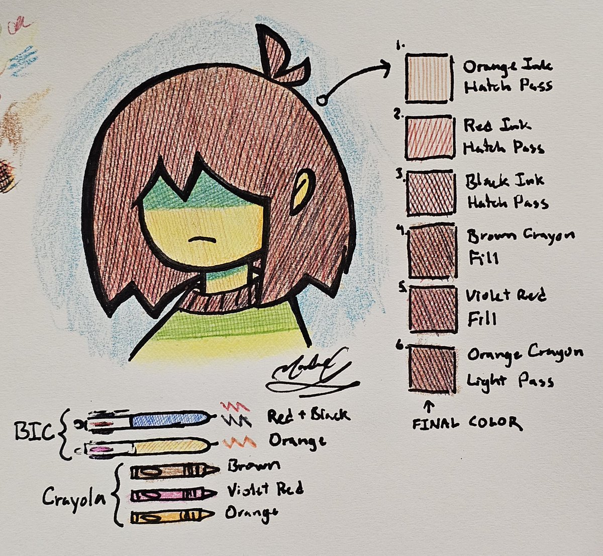 MrMonteG_'s tweet photo. I actually did a quick coloring experiment with this piece, and I liked it so much I thought I would show y'all what I did lol

My favorite part about doing traditional art is showing how the cheapest materials can still make something cool :) https://t.co/8gFaNEYOyH