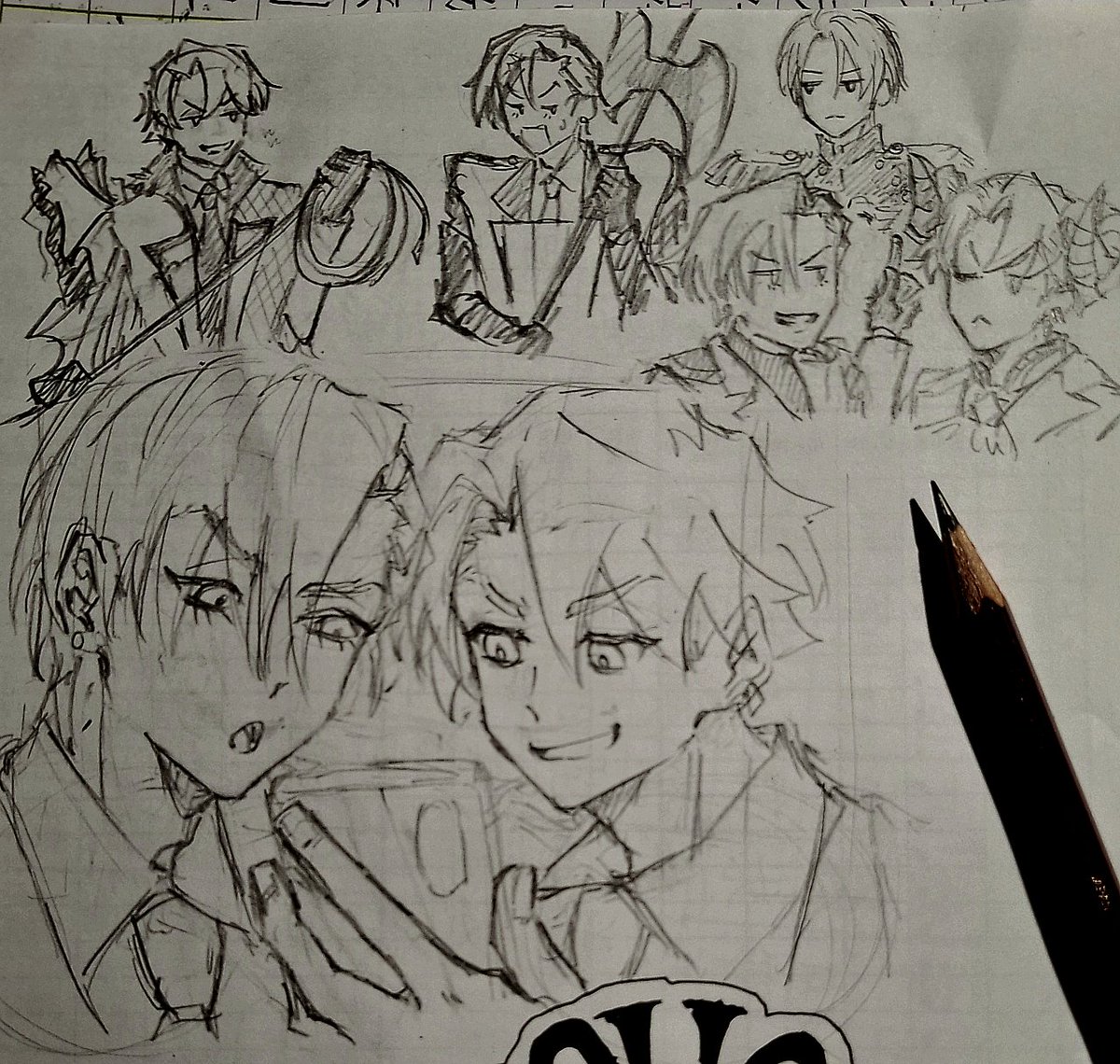 asagi_aoao's tweet photo. ラクガキ
明日はこれを元に線画をおこすぞ!
(やわやわな意思)
やっぱまだ書き慣れてない感がすごい特に兄2名 https://t.co/eHfcodDjx0