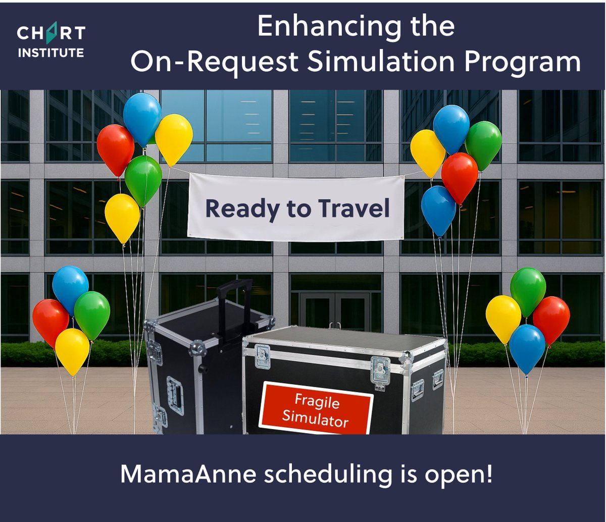 ChartRrg's tweet photo. The new maternal simulator is ready to travel. The MamaAnne simulator calendar is open for scheduling. #chartrrg #patientsafety #education #continuingeducation #simulations #mamaanne https://t.co/0U3dkfWyM5