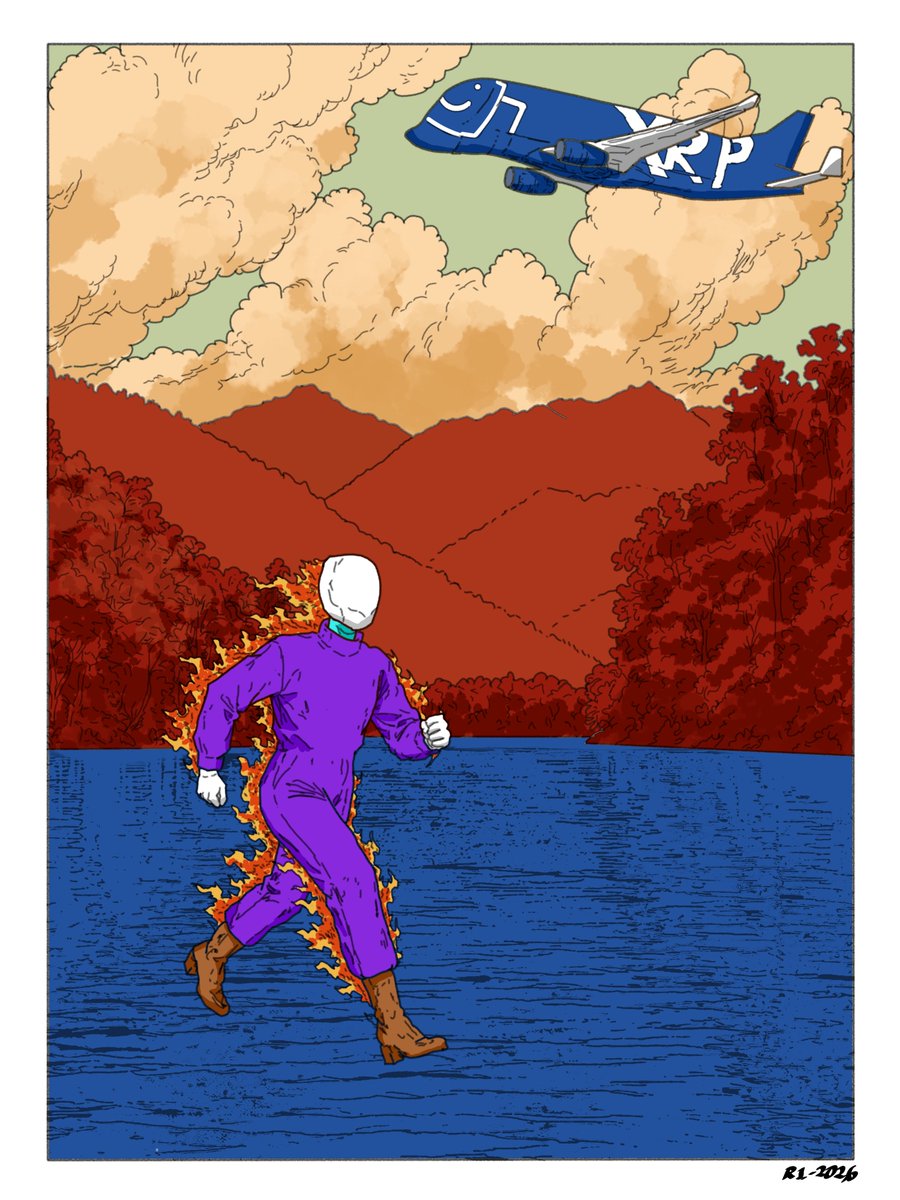 reembaone's tweet photo. "Emberstride" on @xrpcafe 
A fearless soul keeps moving forward, even when the world is surrounded by chaos. Emberstride blends bold colors, surreal storytelling, and a sense of unstoppable determination into one striking visual journey. https://t.co/zZ22ThkM8Z