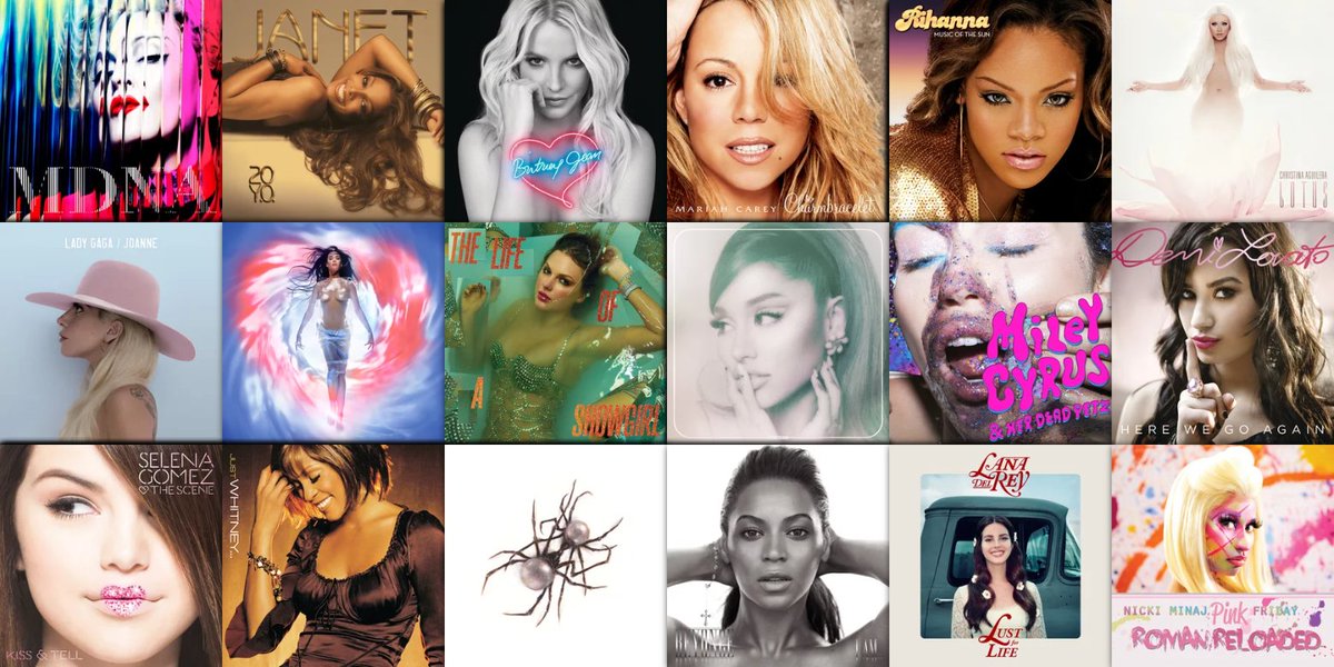 _Undershare_'s tweet photo. Female singers with their "worst" album https://t.co/5zZckBBYT5