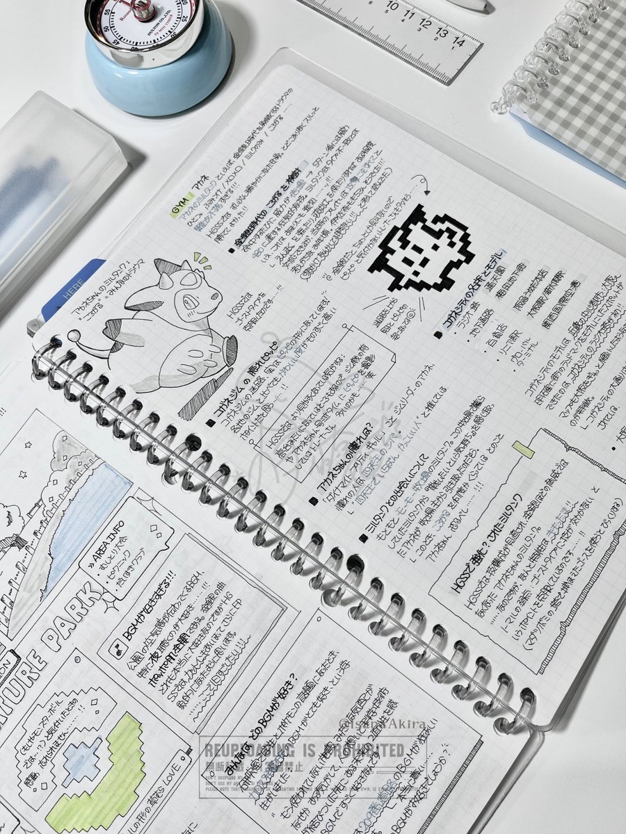 IsanaAkira's tweet photo. YouTube Update 🐳📚
【作業用】1時間ゆったり集中しよう！┊︎ポケモンHGSSレポートノートメイキング┊︎コガネジム

study with me 投稿しました◎
今日の舞台はコガネジム！
みんなのトラウマ：アカネちゃんのミルタンクをレポートにしていきます🐄

https://t.co/hz8z9ovwdo https://t.co/CRGZv2wrE2