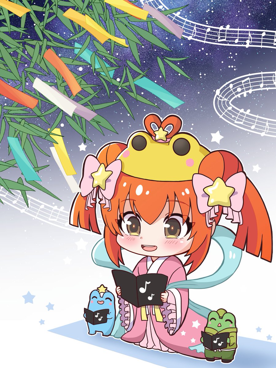 kaerudamiina's tweet photo. おはようございます🐸🎵🎵
今日は、『#七夕』ですね！私の願いごとは、「印南町のことを、たくさんの人に知ってもらえますように」です🎋✨
大きなことや特別なことは出来ていませんが、毎日コツコツと和歌山県印南町のPRを続けていきたいです💪🐸
皆さんに楽しんでいただけるように頑張ります！ https://t.co/0NqxZ9jaE4