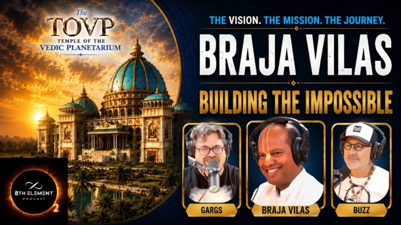TOVP2022's tweet photo. Building The Impossible: The Untold Story of The Temple of the Vedic Planetarium (TOVP)| HG Braja Vilas Interview | Full Version
This is the 8th Element Podcast full interview premier with HG Braja Vilas Das
Watch Video:
 https://t.co/tFM3V1Hvu9 https://t.co/8QDUhCBOWU
