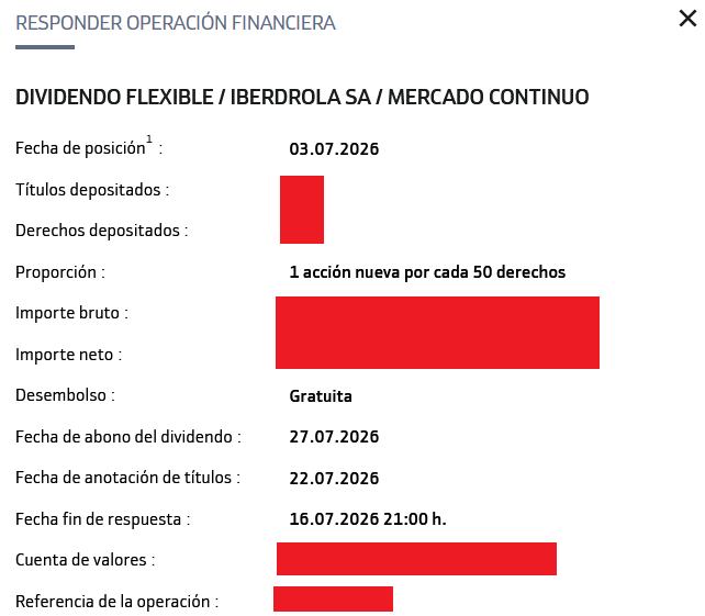 Inversoracon30's tweet photo. Dividendo complementario de Iberdrola: 0,427€ brutos por acción.
Como accionistas podemos elegir:
📈 Nuevas acciones (1 por cada 50 derechos)
💶 Efectivo

En mi caso (y después de muchos años recibiendo nuevas acciones) ya he comunicado a Bankinter que recibiré efectivo. ¿Motivo en MI CASO PERSONAL?
$IBE ya pesa algo más del 30% de mi cartera de acciones (poca broma) y está cerca de convertirse en una 2-bagger (con dividendos, ya lo sería)🚀

Como siempre, no es recomendación de NADA.