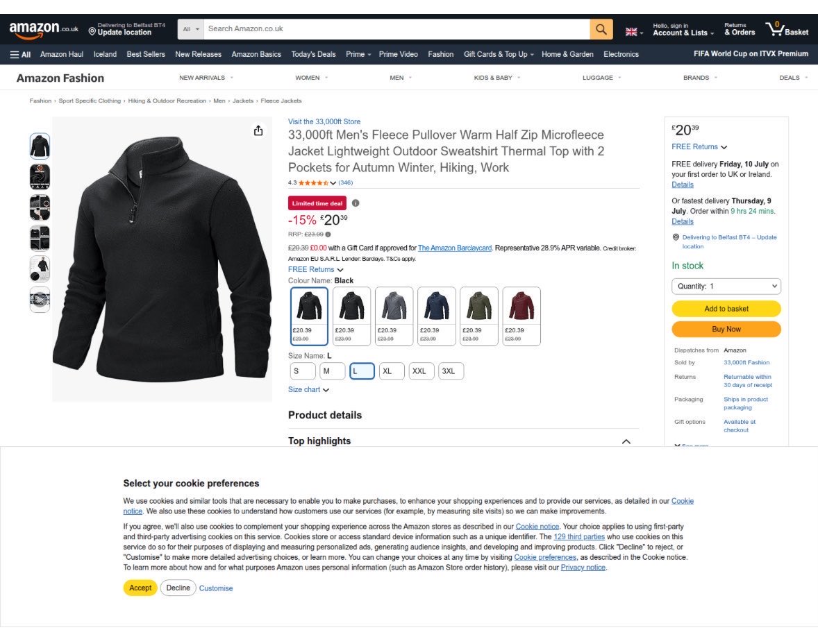 ajrgd's tweet photo. SCOOP: Threat actors running malicious political ads on X are trying a new strategy: affiliate marketing on trusted domains, to optimise their campaigns and obscure the scams.

They are using multiple redirect hops, starting with Linktree's redirect service, tr•ee, then landing on real Amazon product pages — as seen in X's link resolver and Epi's sandbox.

X shows a trusted domain as the display URL for the ad, like amazon•co•uk or amazon•nl.

In the redirect chain, the intermediary domain is controlled by the threat actor, so they can change the redirect to a dedicated scam site on demand, depending on the user, IP and geolocation.

IOCs (malicious intermediary domains) seen so far:

- agreemet[.]com

- metaworkmeetings[.]com

Epi Security is the only cybersecurity company I can find that marks these domains as malicious.

These new campaigns are about maximising the payoffs per ad impression.

In the best case, landing on affiliate-tagged Amazon product storefronts, the scammers gain a share of the product price when a sale is completed.

But of course, the ads' images and messages are still focused on "look what they discussed and didn't want you to hear", not jumpers and Amazon products. So phishing and proper scams are still the aim. We just can't observe it clearly.

Meanwhile, I have been working on a four-day-long investigation into these scam ads. Hope to report my findings today. I can say already that the total ad impressions run into the millions.

@Linktree_ @Safety @kyliem @ads 

Credit: @episecurity @epiapp