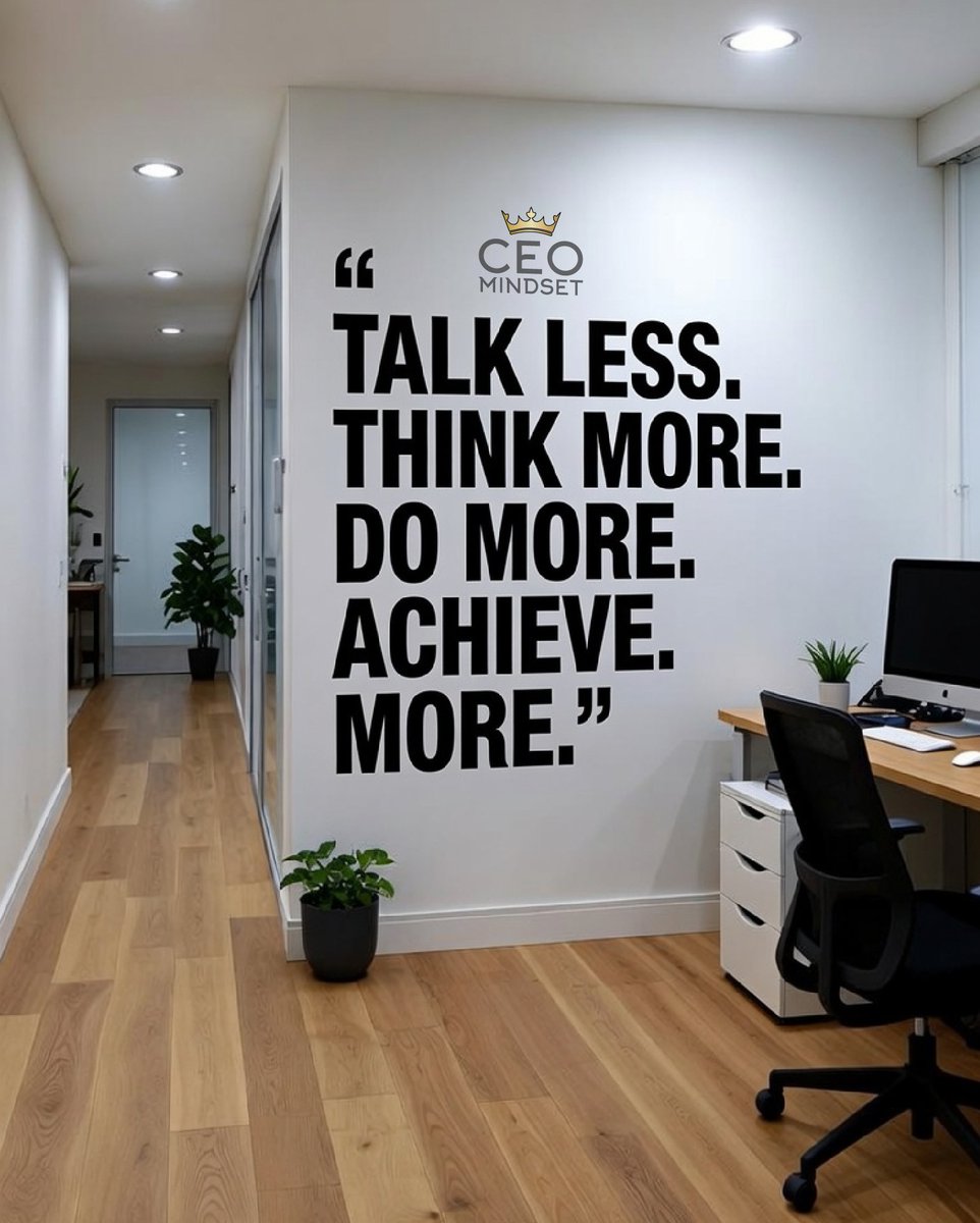 CEOMindsetX's tweet photo. The loudest person in the room rarely wins.

The person who:
• Talks less.
• Thinks deeper.
• Executes consistently.

...usually does.

Success isn't built by making noise.
It's built by making moves.

Talk less. Think more. Do more. Achieve more. https://t.co/ROHgPhHl4O