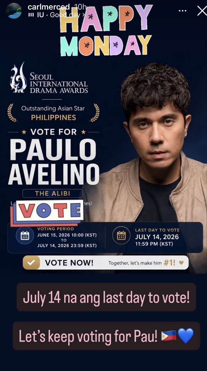 Liyah_KP's tweet photo. May pa-reminder po sa atin si Ms. Carl! Let's keep on voting for Paulo, let's give our all-out support po for paugi, as per Kimmy's wish. Mananalo tayo.💪🏻✨🙏 https://t.co/9iTB766r9R