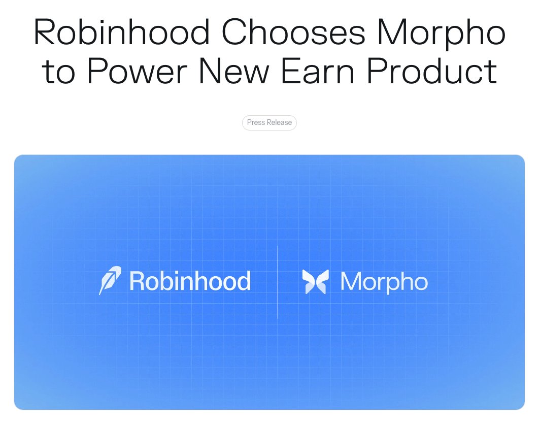 PastanagaCrypto's tweet photo. Una altcoin interesante para el siguiente ciclo puede ser $MORPHO.

Hace unas semanas cerraron una ronda de $175M con Paradigm, a16z, Ribbit, Apollo, Circle Ventures, VanEck y Ledger Cathay también dentro.

Es una de las rondas más grandes de DeFi de la historia y la estructura es lo que más me llama la atención porque han vendido tokens directamente a valoración de $2B, no equity.

El protocolo ya gestiona más de $7B en depósitos y están siendo usados por Bitwise, Galaxy, Coinbase, Binance y ahora Robinhood con su producto Earn.

Son el tercer protocolo más grande por TVL detrás de Aave y Lido y el TVL ha subido +6.8% esta semana después del anuncio de Robinhood.

El modelo de venta directa de tokens en vez de equity es interesante porque alinea a los VCs con el token desde el principio, pero el tema es que el fee switch sigue apagado.

Sin fee switch activo los holders no capturan valor directo del crecimiento del protocolo. Aunque la ronda sea alcista para el token a corto plazo, a largo quizás se tendrá que hacer algo más.

Los fondos van a integraciones institucionales y desarrollo de infraestructura, que tiene sentido viendo el tipo de clientes que ya tienen y el producto de Robinhood que acaban de lanzar.

Personalmente no estoy invertido por ahora pero lo tengo en radar porque podría ser un buen token para el siguiente ciclo alcista.
