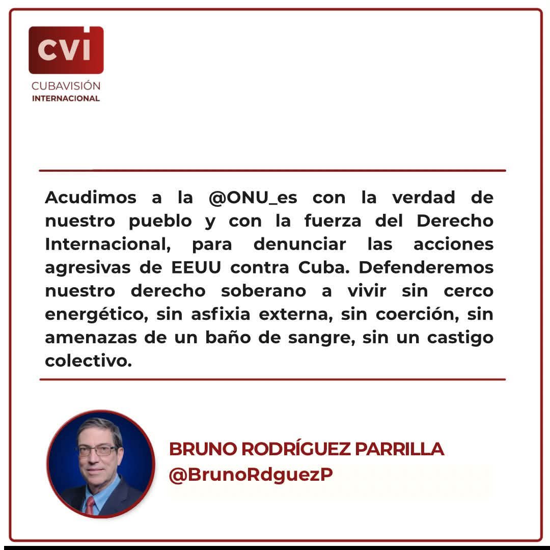 CubacooperaMzb's tweet photo. 🇨🇺 El canciller cubano Bruno Rodríguez Parrilla, informó hoy sobre su participación en sesión de las Naciones Unidas para exponer los daños que el bloqueo ha ocasionado a los cubanos y la necesidad de poner fin a esta cruel imposición del gobierno de los Estados Unidos a Cuba. https://t.co/bdMdodikU2