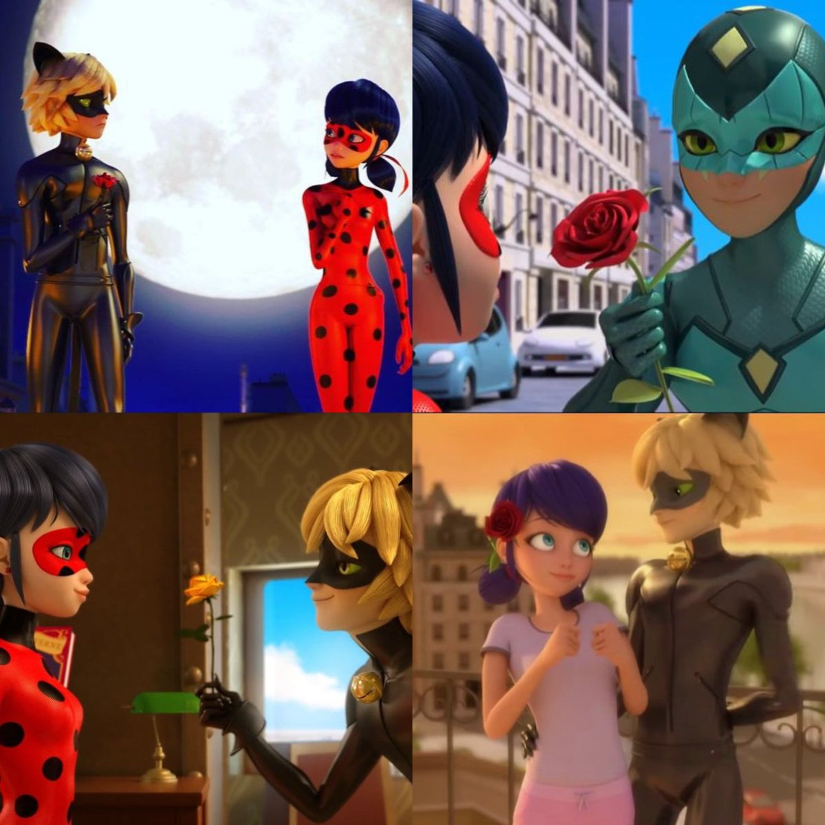 pinkmacaronn13's tweet photo. I hope adrien gave marinette a rose off screen https://t.co/3gZ5VpKS0s