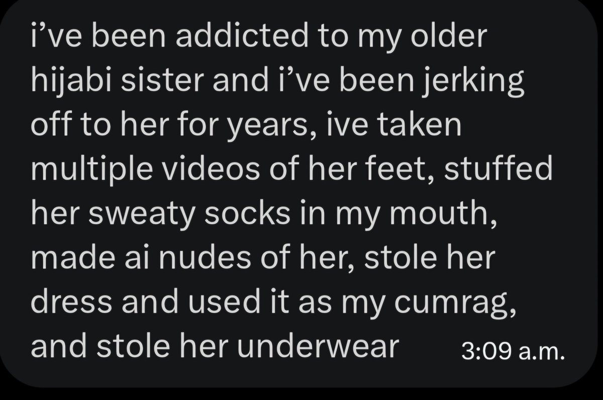 haramgoonconfes's tweet photo. Addicted to his older sis #gooner #goonette #confessions #haram #incest #incestconfession #incestfantasy #brosis #hijabi #gooning #dirty #naughty https://t.co/ELTVEy3VVg