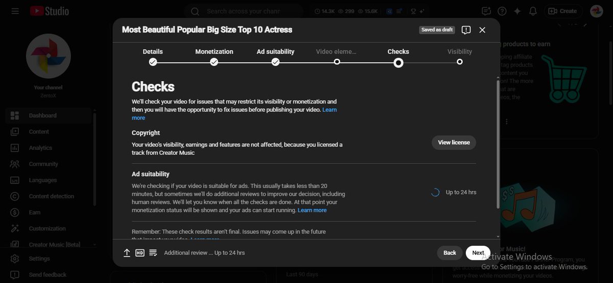 Jacquel97605668's tweet photo. @TeamYouTube My video has been in "Additional review (Up to 24 hrs)" for ad suitability, and I would appreciate it if you could check its status. I understand reviews take time, but I wanted to ensure there are no issues causing unnecessary delays. Thank you for your support. https://t.co/FX50OXuhFP