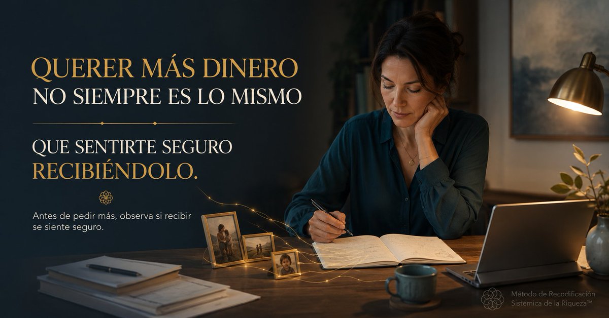 vlogAdrianMacia's tweet photo. 🌳 Una cosa es querer más dinero.

Otra muy distinta es sentirse seguro recibiéndolo.

A veces una persona quiere cobrar mejor, vender más o recibir nuevas oportunidades…

pero cuando eso empieza a acercarse, aparece culpa, ansiedad, incomodidad o necesidad de compensar.

🔍 Quizá no estás rechazando el dinero.

Quizá estás rechazando la sensación interna que se activa cuando recibes más.

En este nuevo artículo hablo sobre la Seguridad Económica Interna™ y por qué recibir más también necesita sentirse posible por dentro.

🧭 Lee el artículo aquí:https://t.co/ElMp8tsiJV