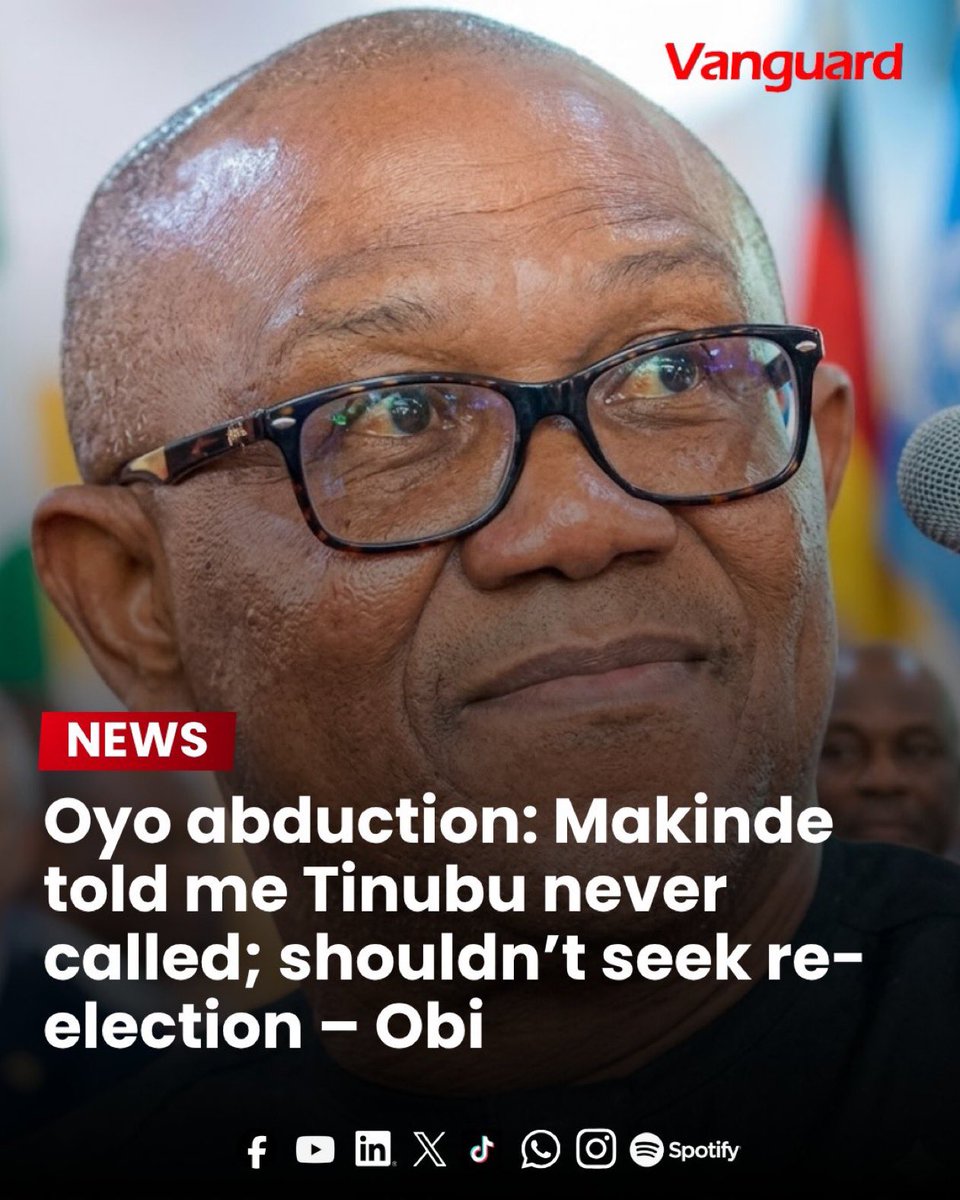 dele003's tweet photo. I now understand that, when it comes to politics and governance, Peter Obi lacks the capacity to lead Nigeria.

The President reached out to Governor Makinde, which prompted decisive action against the insecurity in Oyo State.
 I still remember clearly that the Chief of Staff to the President recently visited Oyo State, and virtually all heads of Nigeria’s security agencies have also visited the state at one point or another.

I don’t understand why Peter Obi chooses to play politics with innocent lives. He is simply not the kind of person who should be entrusted with power.

This is exactly why I now realize he failed to tackle insecurity in Anambra State effectively during his eight years as governor.