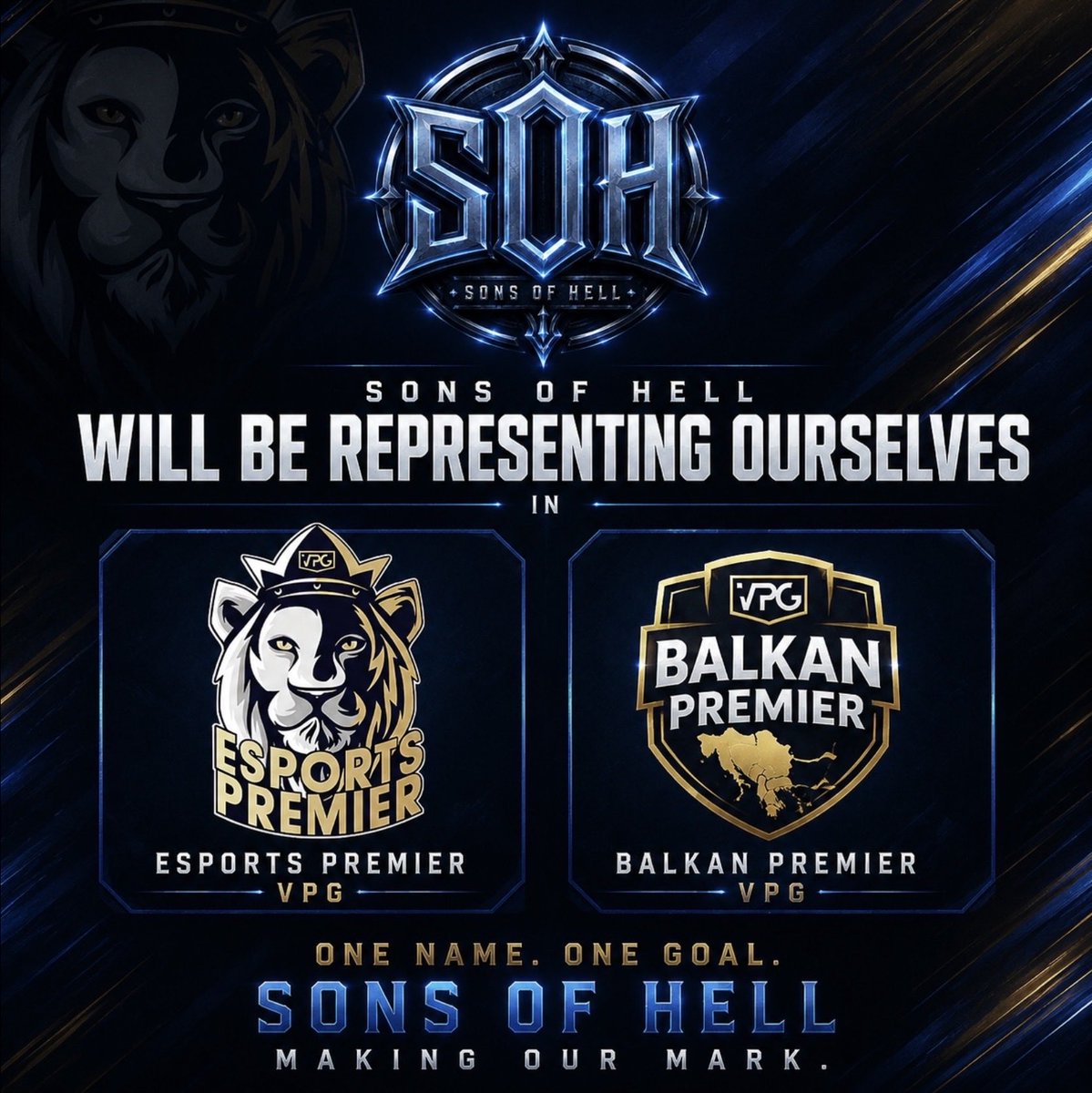 SonsofHelll's tweet photo. New season. New challenge. 💙
Proud to announce that Sons of Hell will be competing in VPG eSports Premier and VPG Balkan Premier.
Time to prove ourselves against the best.
#SOH #VPG #EsportsPremier #proclubs #eafcproclubs. #VPGBalkan

@VPGPremier @OfficialVPG @VPGBalkan https://t.co/zZwbjkZ9Wj