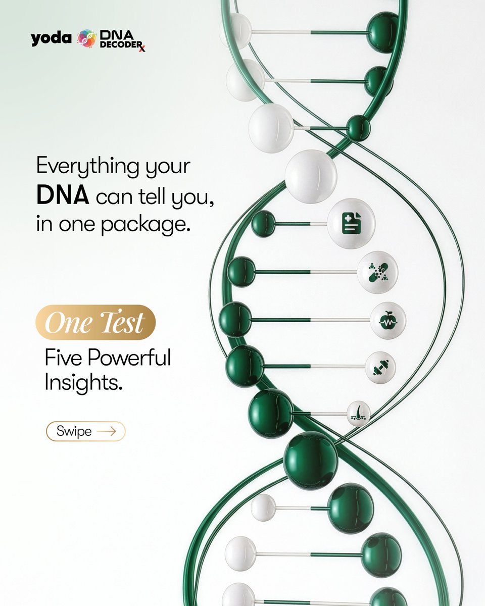 yodadnadecoder's tweet photo. One test. Six powerful insights.
Discover what your DNA can reveal about your health, lifestyle, and wellness, all in one comprehensive panel.
Book the DNA Decoder Test Today
#MrYoda #DNADecoder #KnowYourDNA #PreventiveCare https://t.co/hFAKiXGn8f