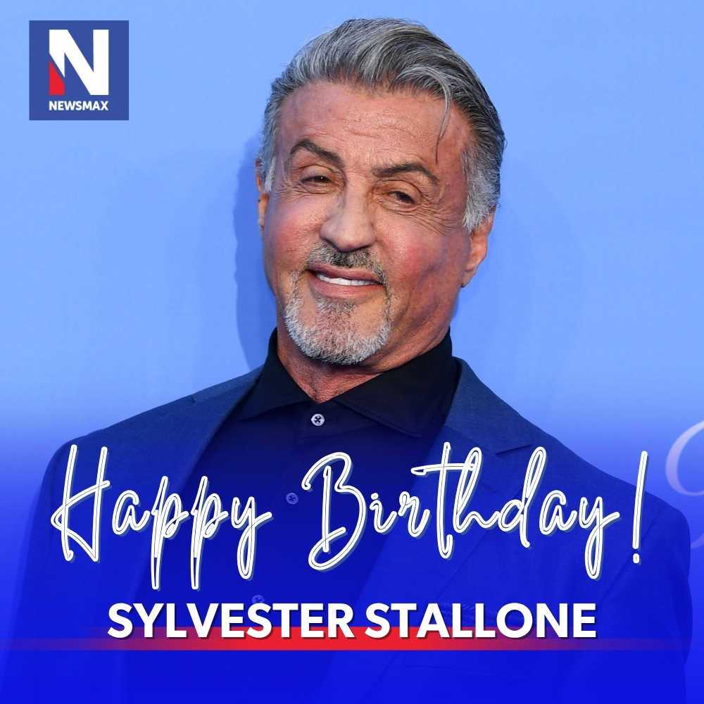 NEWSMAX's tweet photo. HAPPY BIRTHDAY to Hollywood icon Sylvester Stallone, who turns 80 today. https://t.co/iKmFrkFk9K