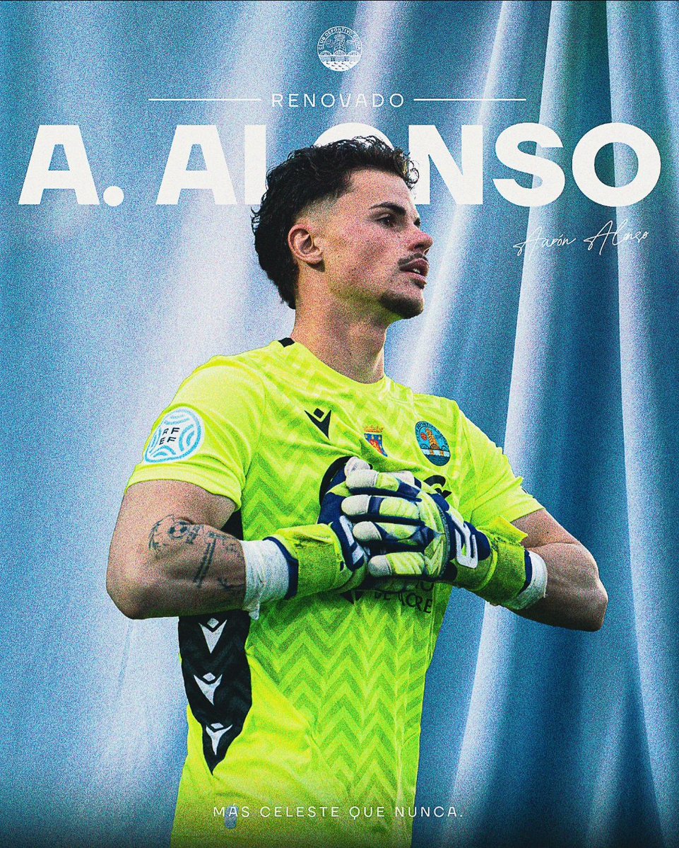 CDCORIA's tweet photo. 📋OFICIAL | RENOVACIÓN DE @aaronalonso_1 🧤

👉🏻 Aaron Alonso Rodríguez (Tenerife; 10-06-2005) se convierte en la octava renovación de las filas celestes de cara a la temporada 26/27.  

¡Seguridad y juventud en la portería celeste, nos seguirá aportando su gran juego de pies! ⚽️ 

📲 #MasCelesteQueNunca