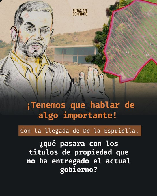 RutasConflicto's tweet photo. El gobierno Petro entregó dos veces un mismo predio, pero no los títulos de propiedad. La finca pertenecía a una persona vinculada con actividades ilegales. La comunidad tiene temor por la presencia de grupos ilegales en la zona🧵 https://t.co/OLZDz04Dhb