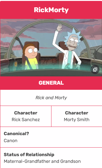 dontbefruitylvr's tweet photo. i didnt even know the shipping wiki considers #rickorty as canon😭 #rickandmorty https://t.co/NMCLeLAQXT