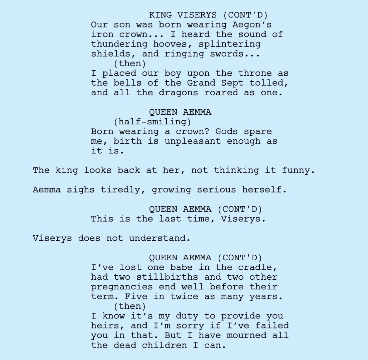 rhaenicentfiles's tweet photo. “Your father lived in a world of his own construction. You and I have never set foot there.”

“Viserys does not understand.” https://t.co/9D16Sc08hx