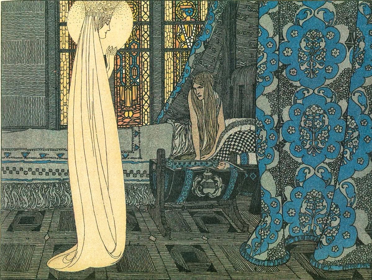 dreamerbook's tweet photo. “Mary’s Child” (Marienkind), Brothers Grimm.
Illustration: Heinrich Lefler and Joseph Urban, 1904. https://t.co/ysyGcw5b0Y